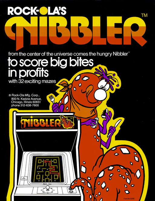 Nibbler (rev 7) Arcade Game Cover
